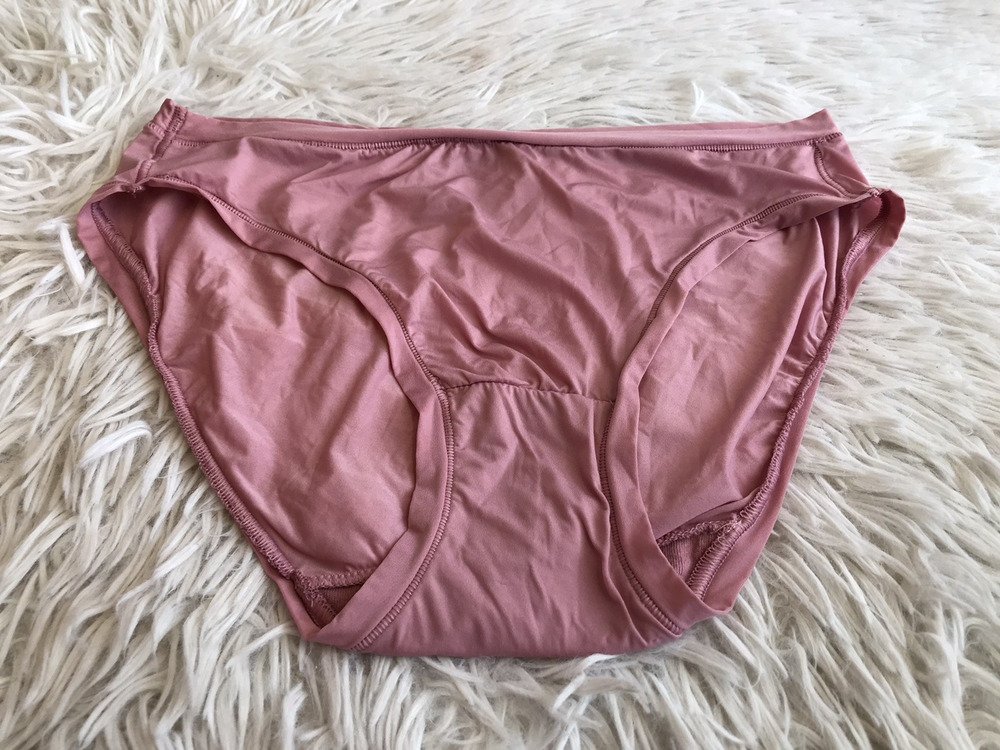 Hanes Bikini Pink Panties Solid Color Stretch Soft Size Med